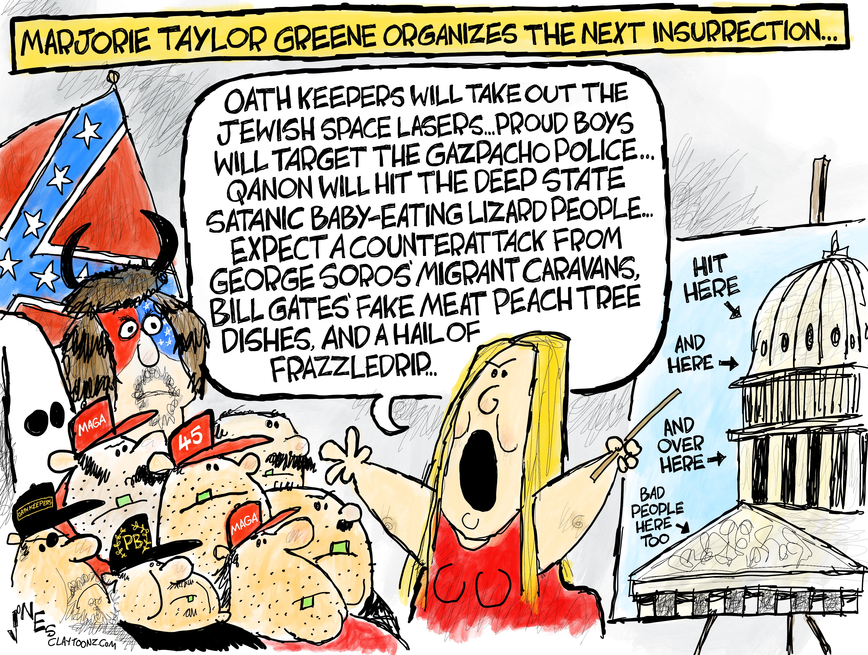 5 outraged cartoons about Marjorie Taylor Greene's Jan. 6 comments | The  Week