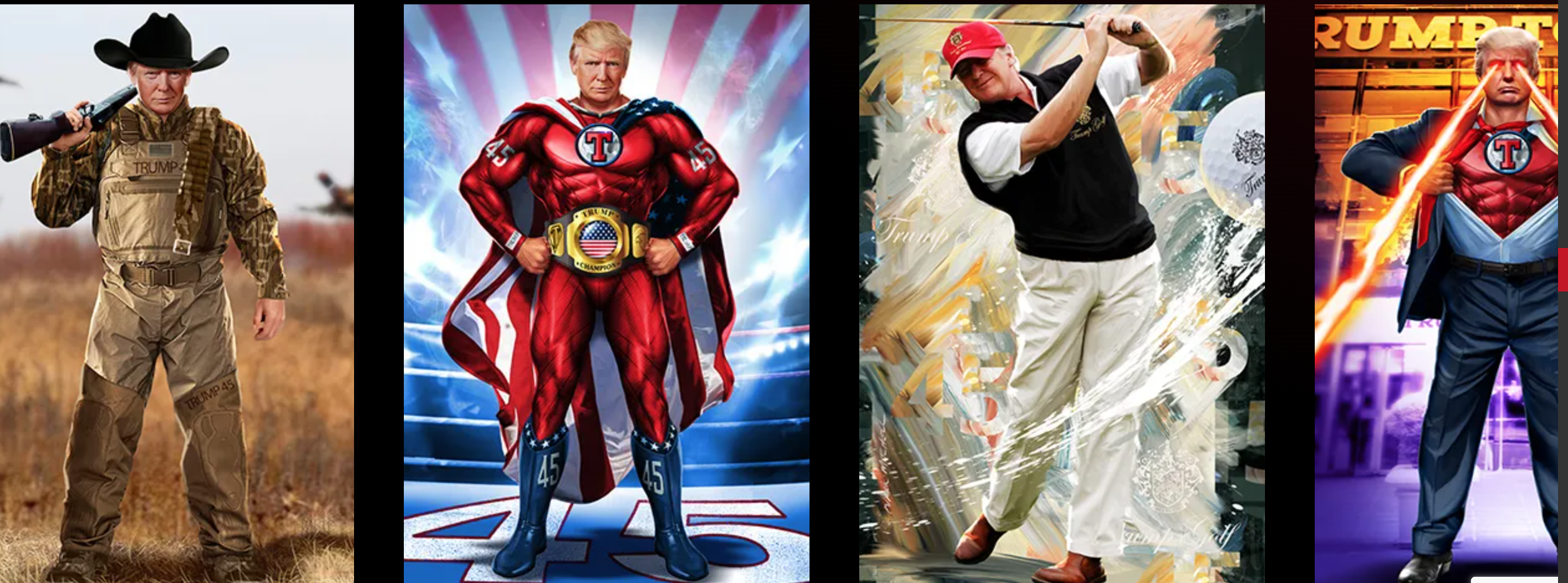 images of donald trump in various costumes
