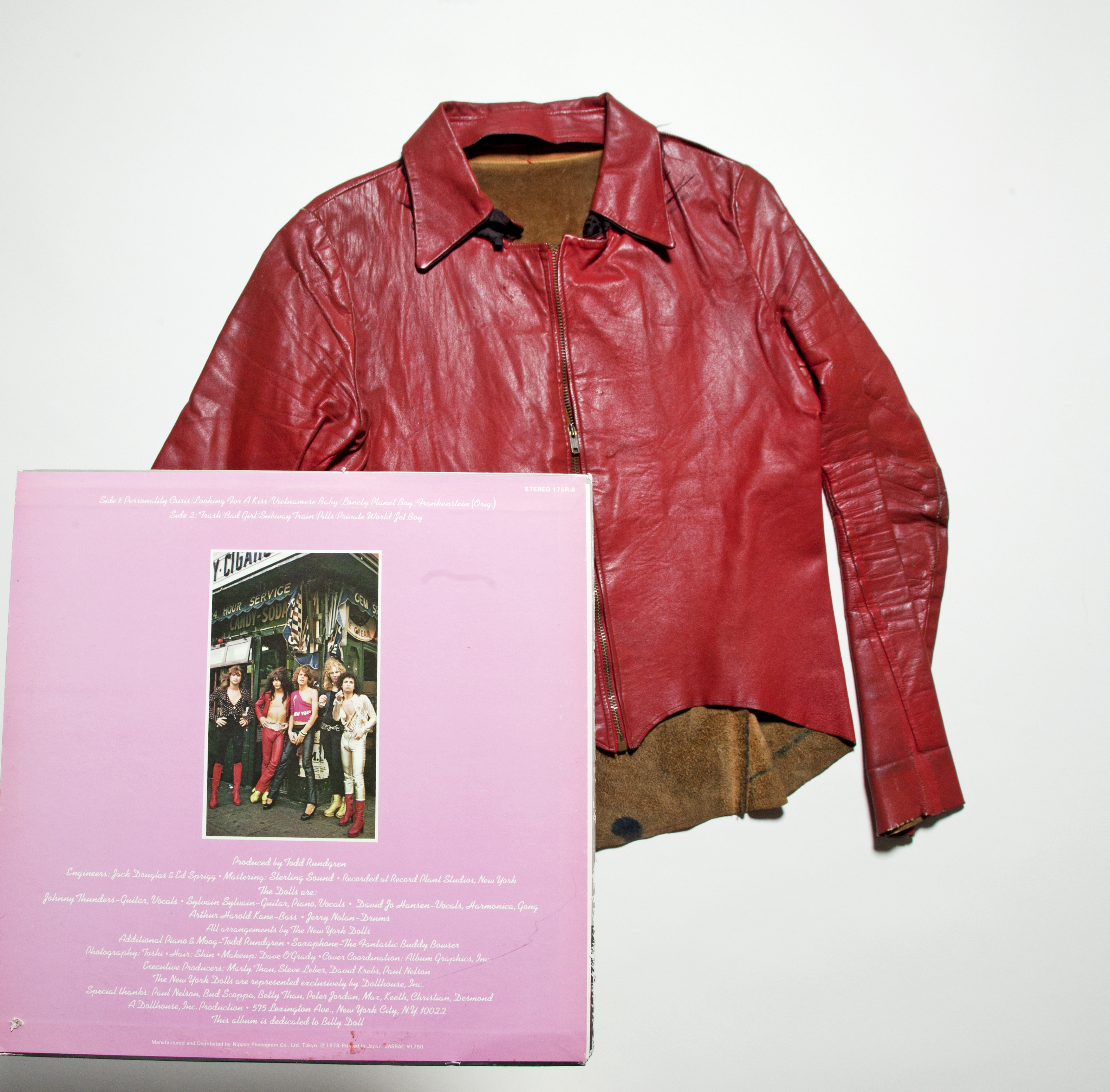 A jacket that belonged to guitarist Johnny Thunders