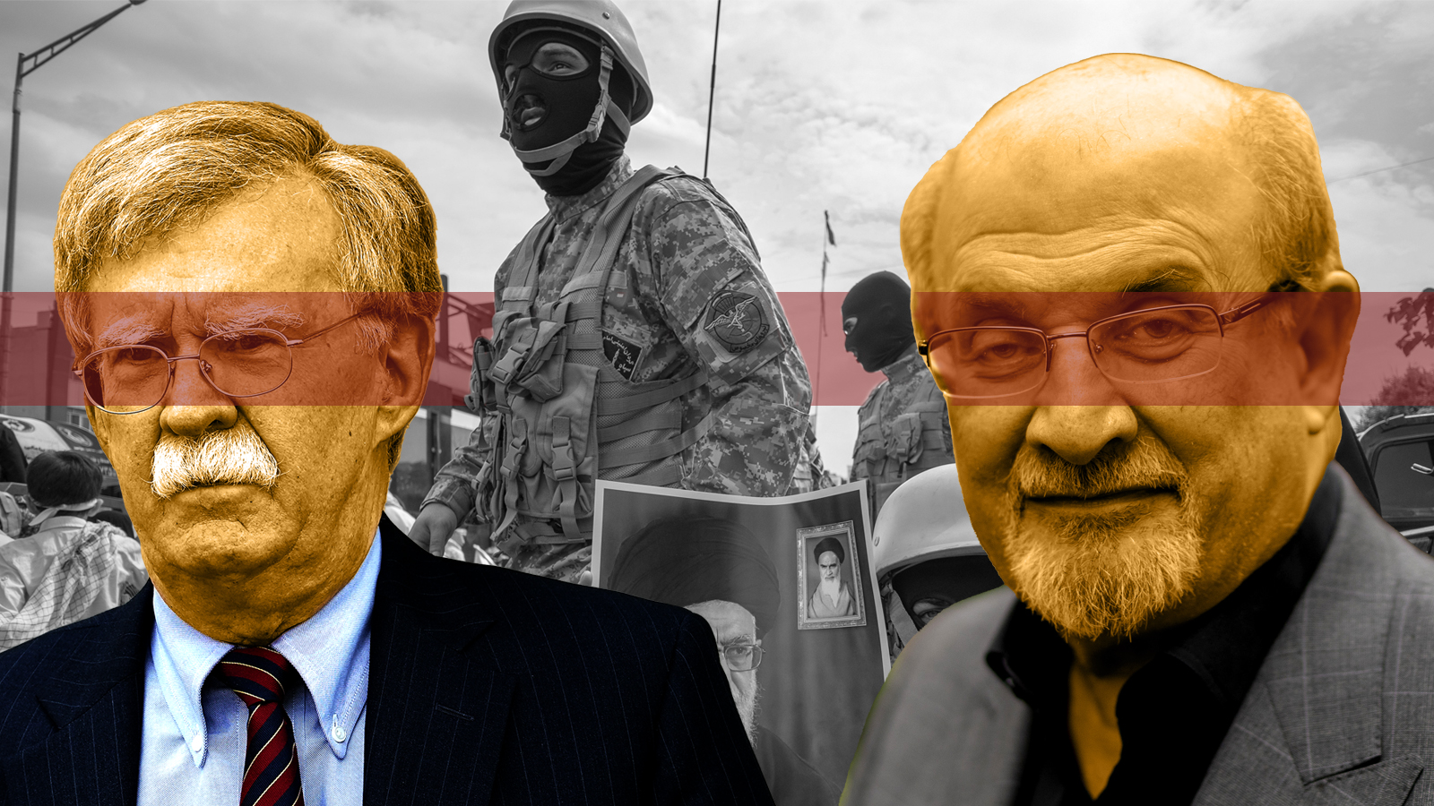 John Bolton, Salman Rushdie, and IRG Soldiers