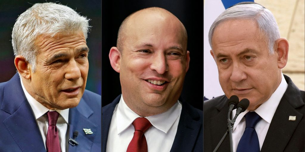 Yair Lapid, Naftali Bennett, Benjamin Netanyahu