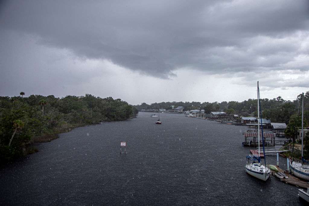 Heavy rain falls in Florida ahead of Tropical Storm Elsa.