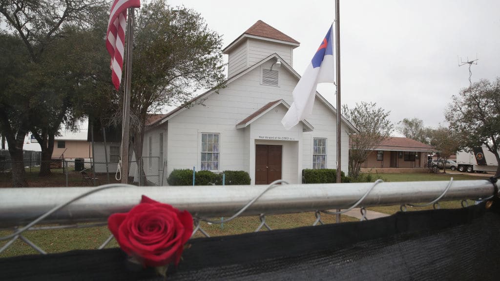 The First Baptist Church in Sutherland Springs, Texas.