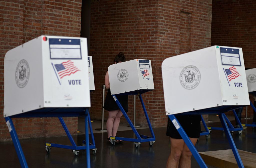 Voting booths.