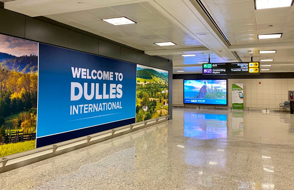 Dulles airport, international arrivals.