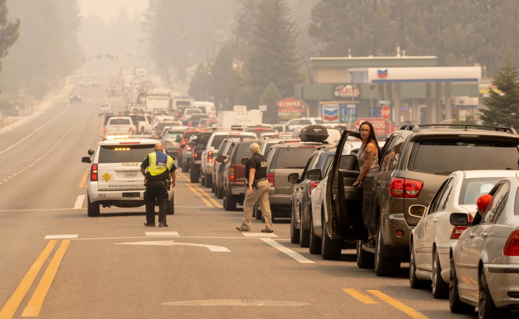 Traffic in South Lake Tahoe on Monday.