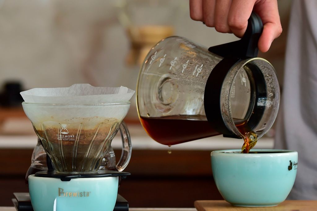Pour-over coffee.
