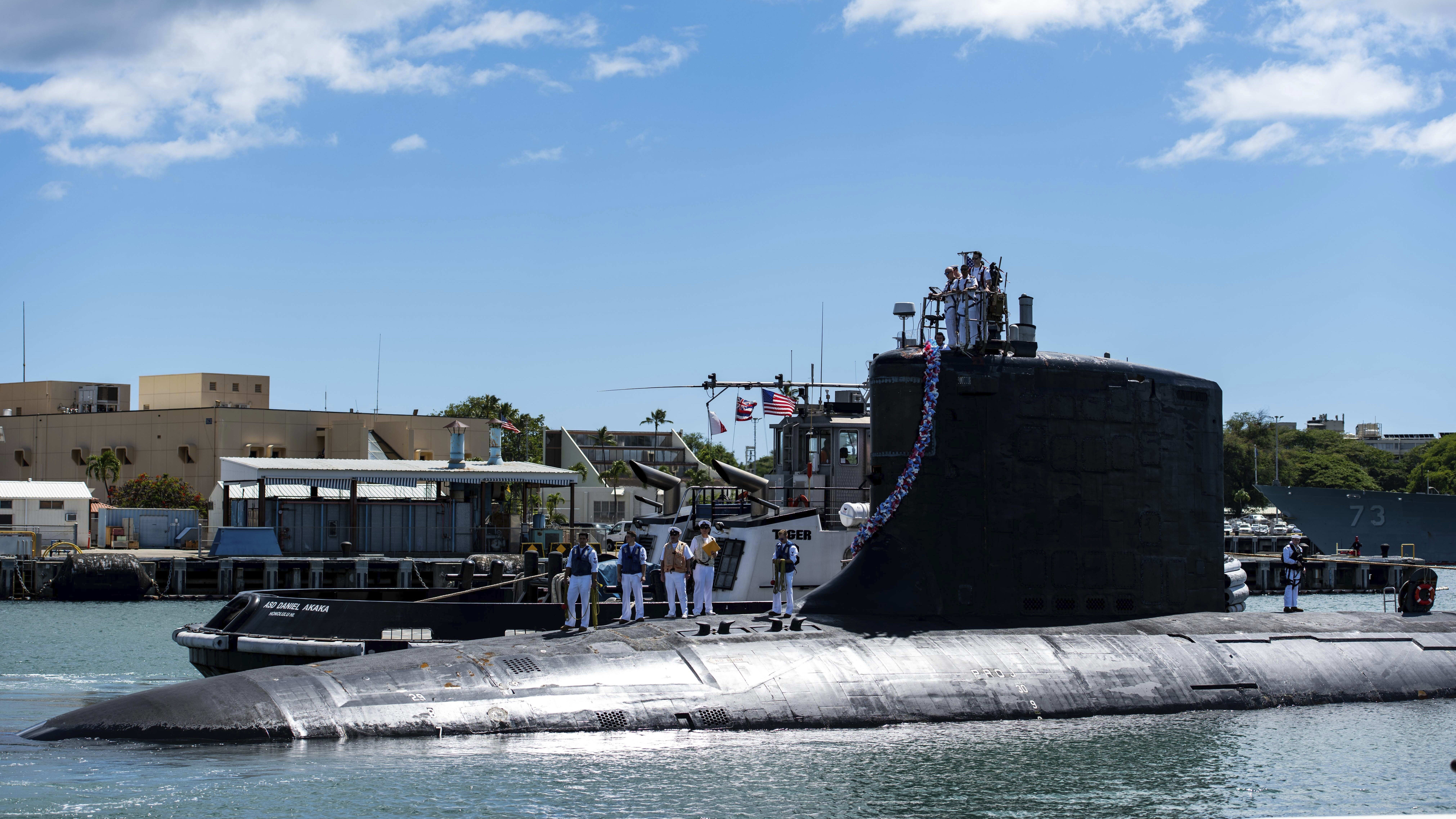 A Virginia-class nuclear submarine.
