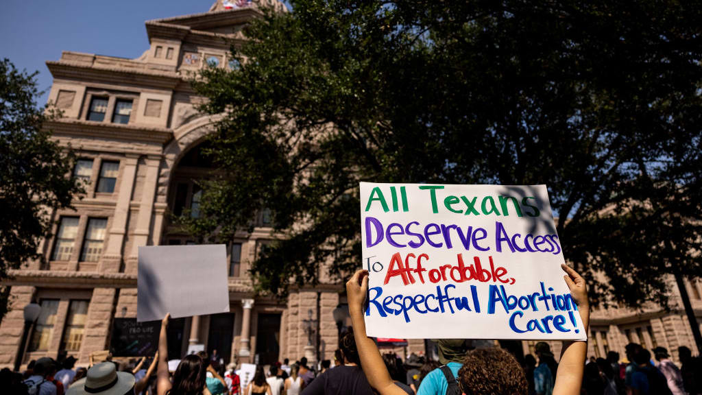 Pro-choice demonstrators in Texas.