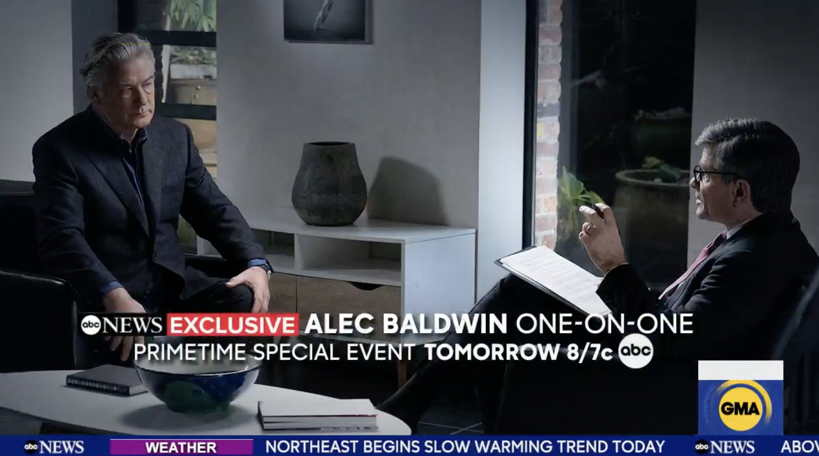 Alec Baldwin and George Stephanopoulos