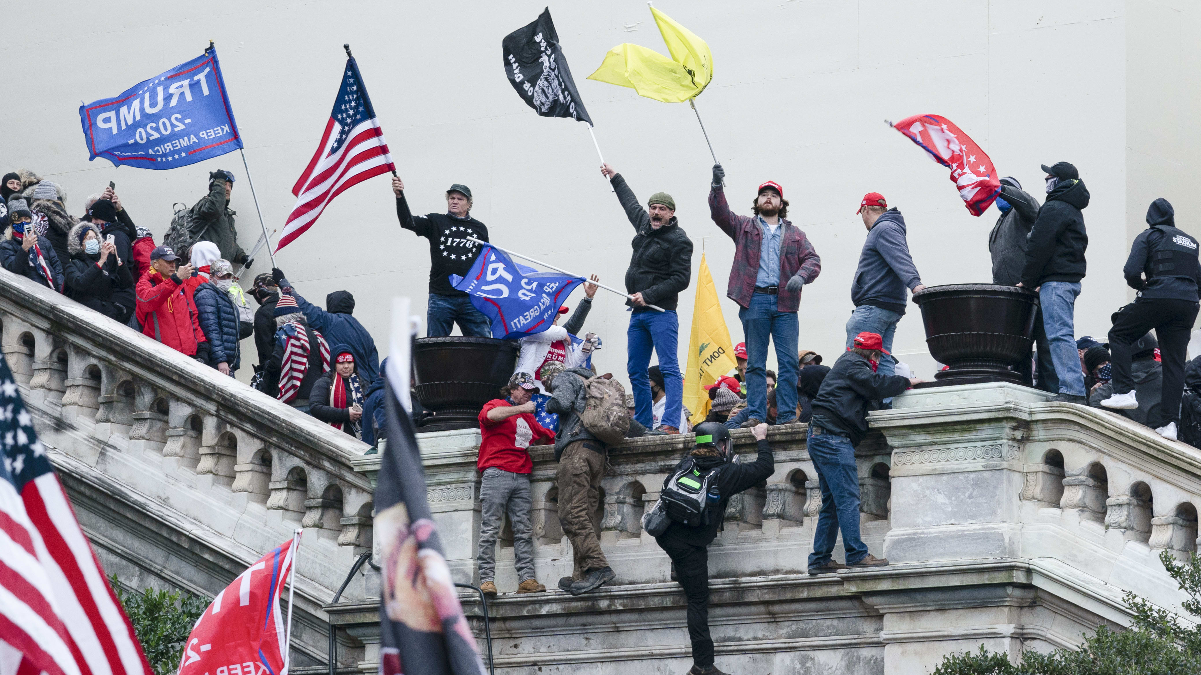 Trump supporters at the Capitol on Jan. 6, 2021.