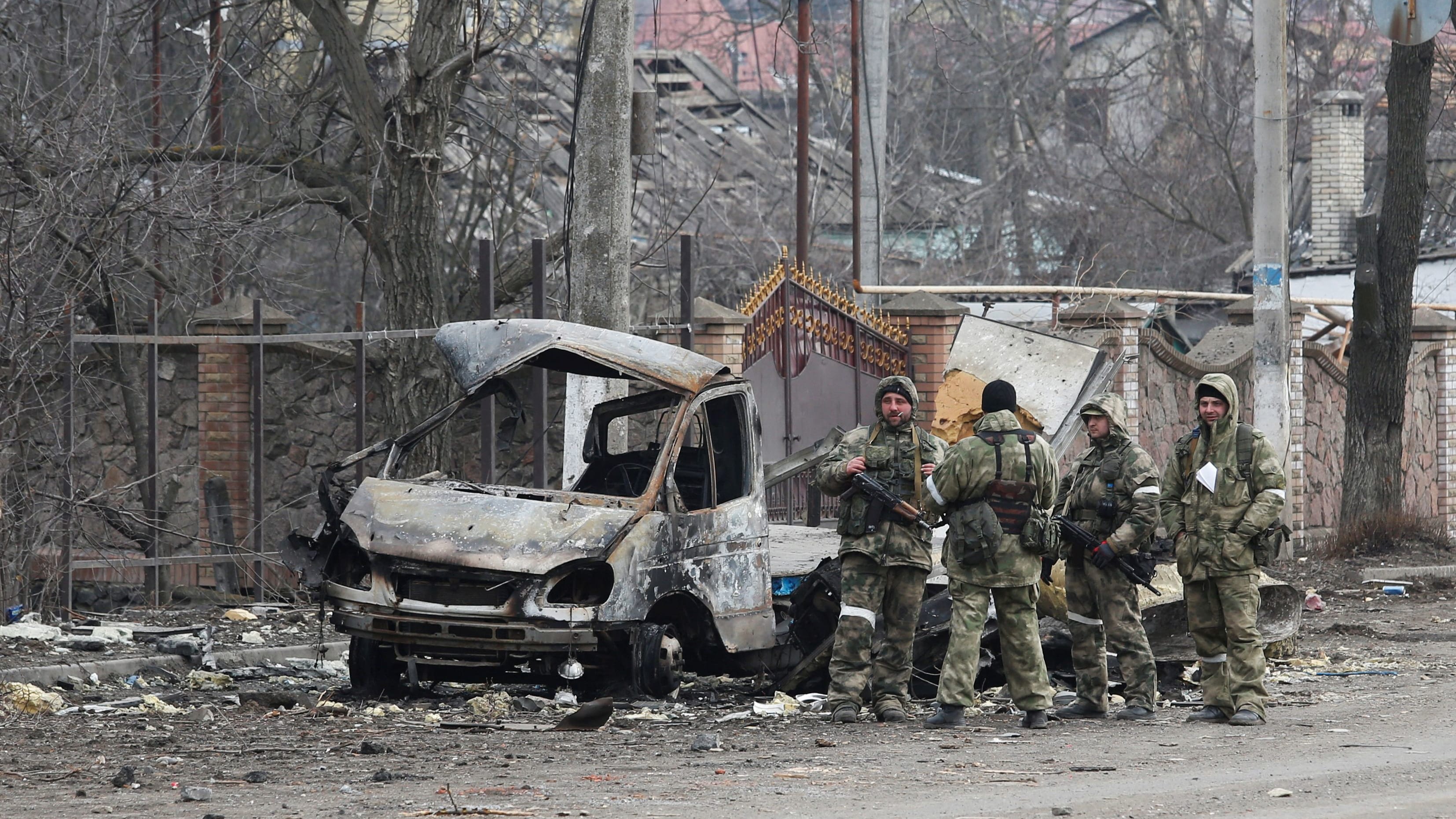 Pro-Russian fighters in the Donetsk region of Ukraine.