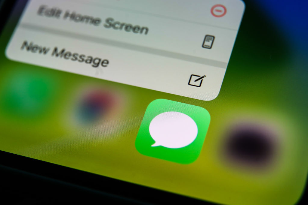 Messages app on iPhone