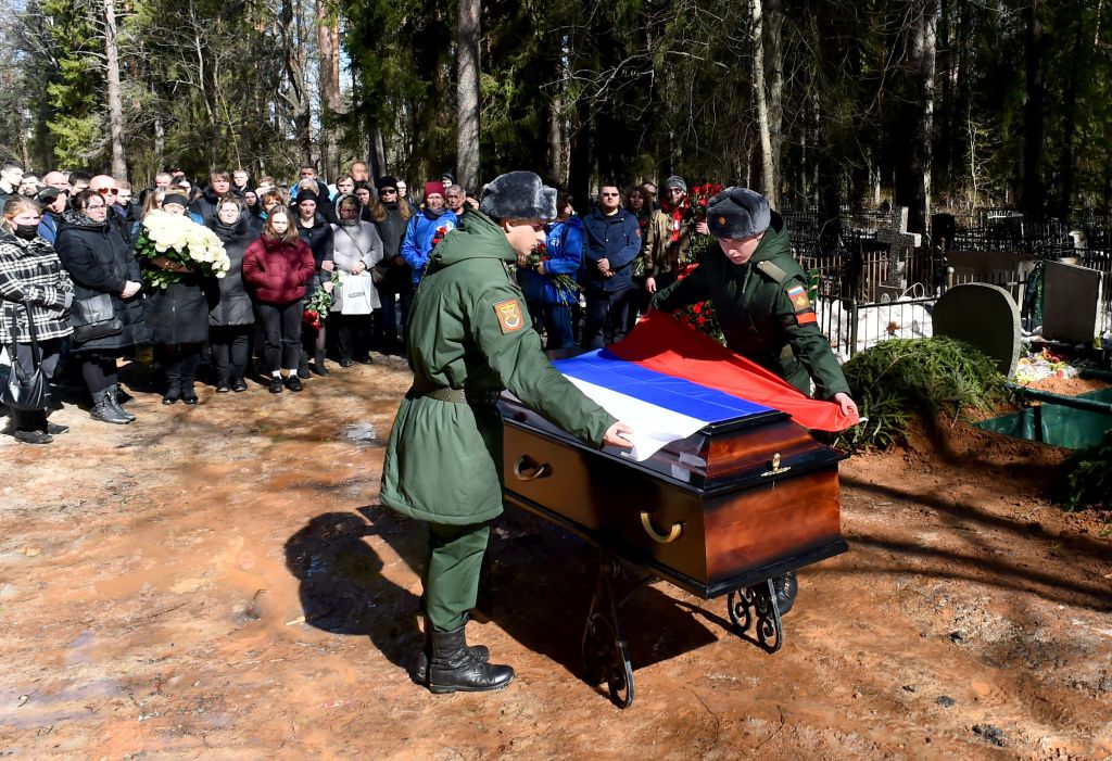 Funeral of Russian solider