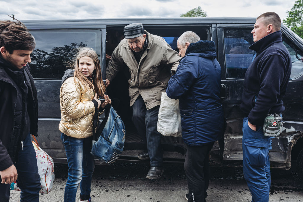 Evacuation in Donetsk