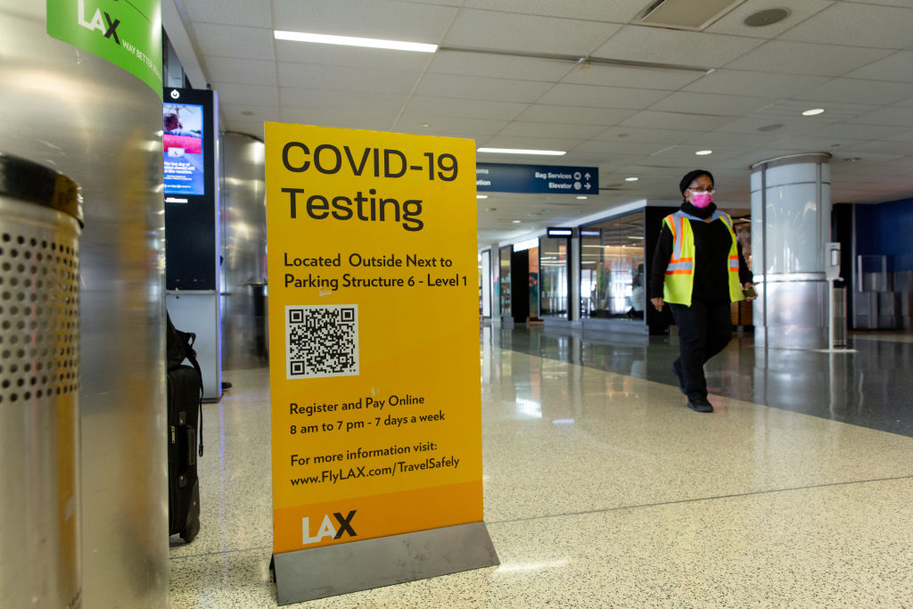 Airport COVID testing.