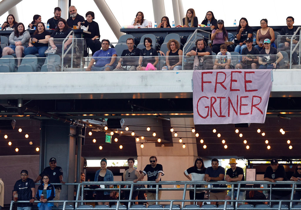 Sign that reads &quot;Free Griner&quot;