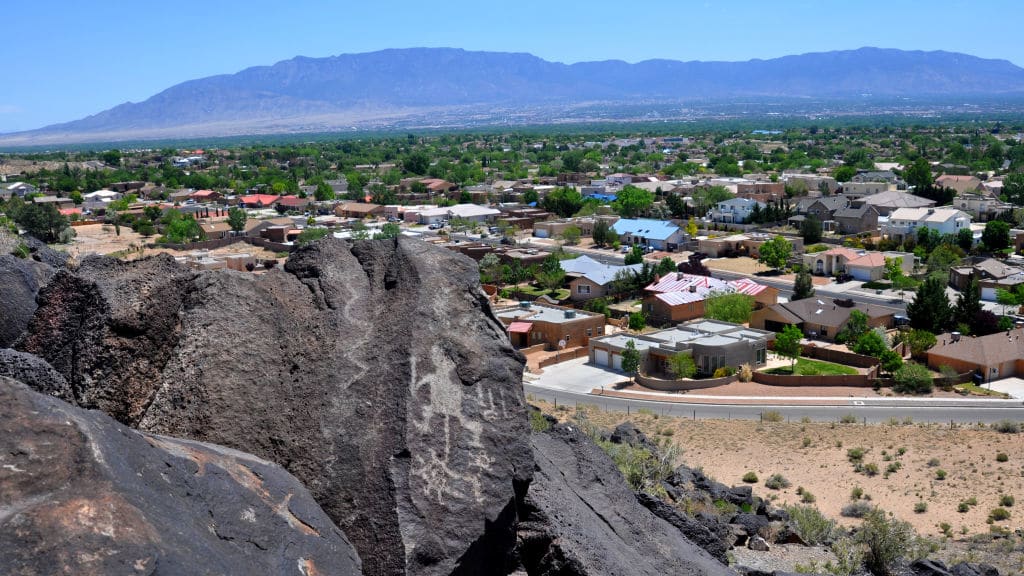 The view of Albuquerque, New Mexico.