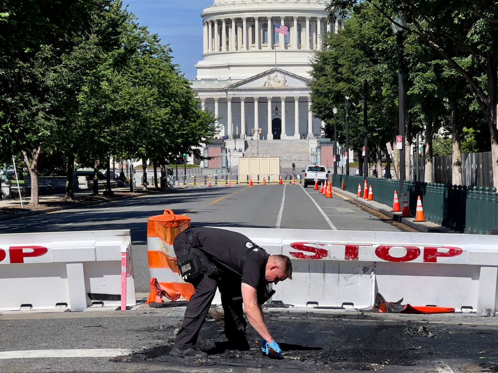Scene of accident near U.S. Capitol
