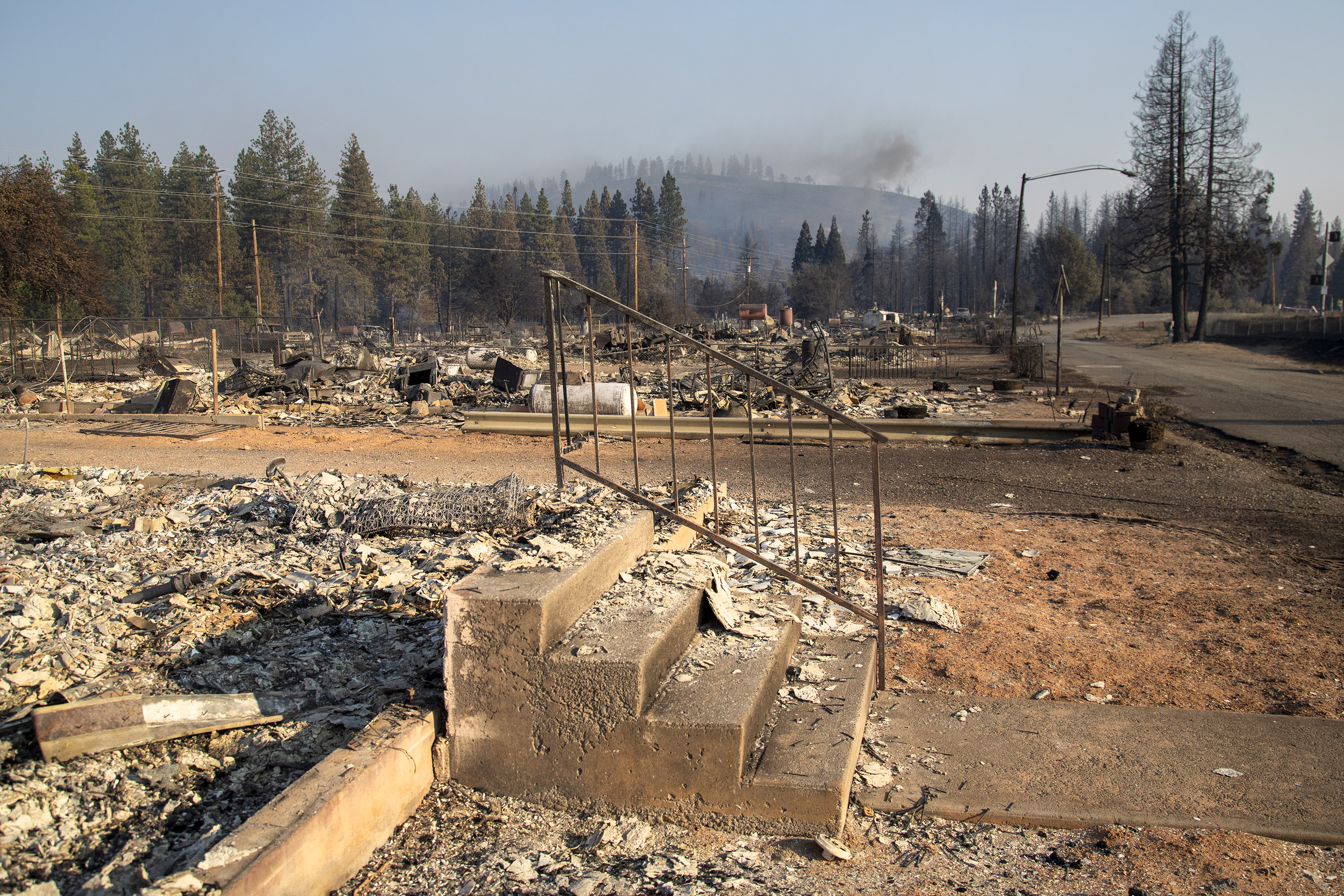 A home in Weed, California, destroyed by the Mill Fire 