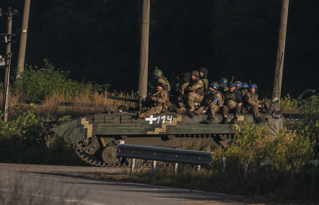 Ukrainian troops in Kharkiv Oblast