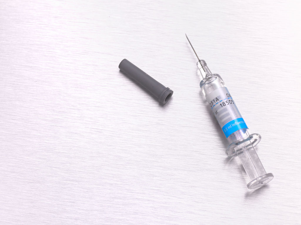 influenza vaccine syringe photo