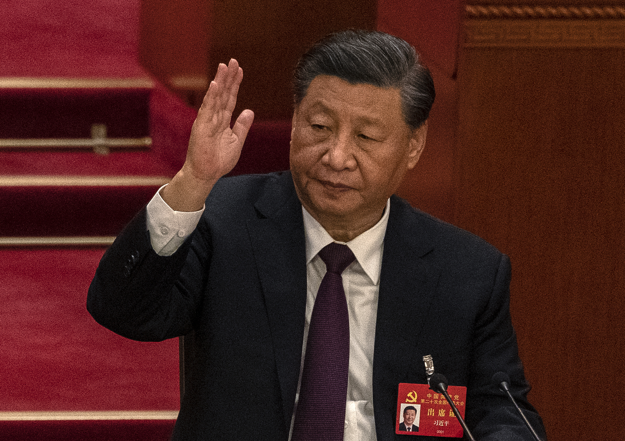 Chinese President Xi Jinping seen during a Communist Party congress. 