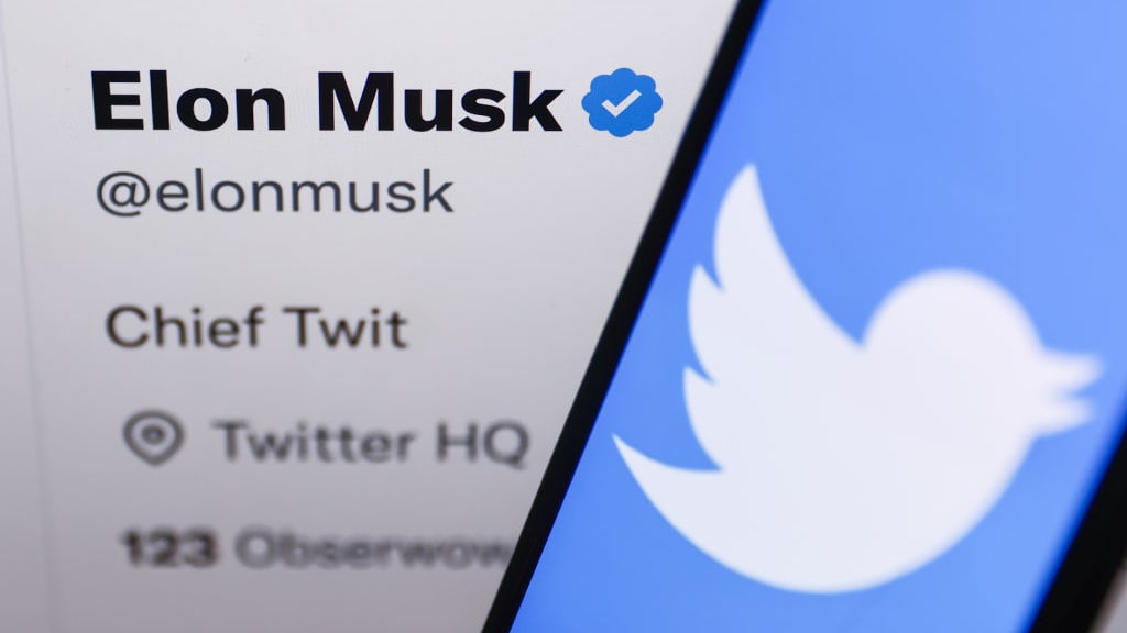 Elon Musk&#039;s Twitter profile.