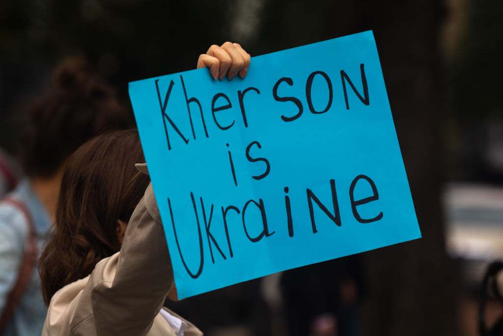 Kherson is Ukraine sign, photo