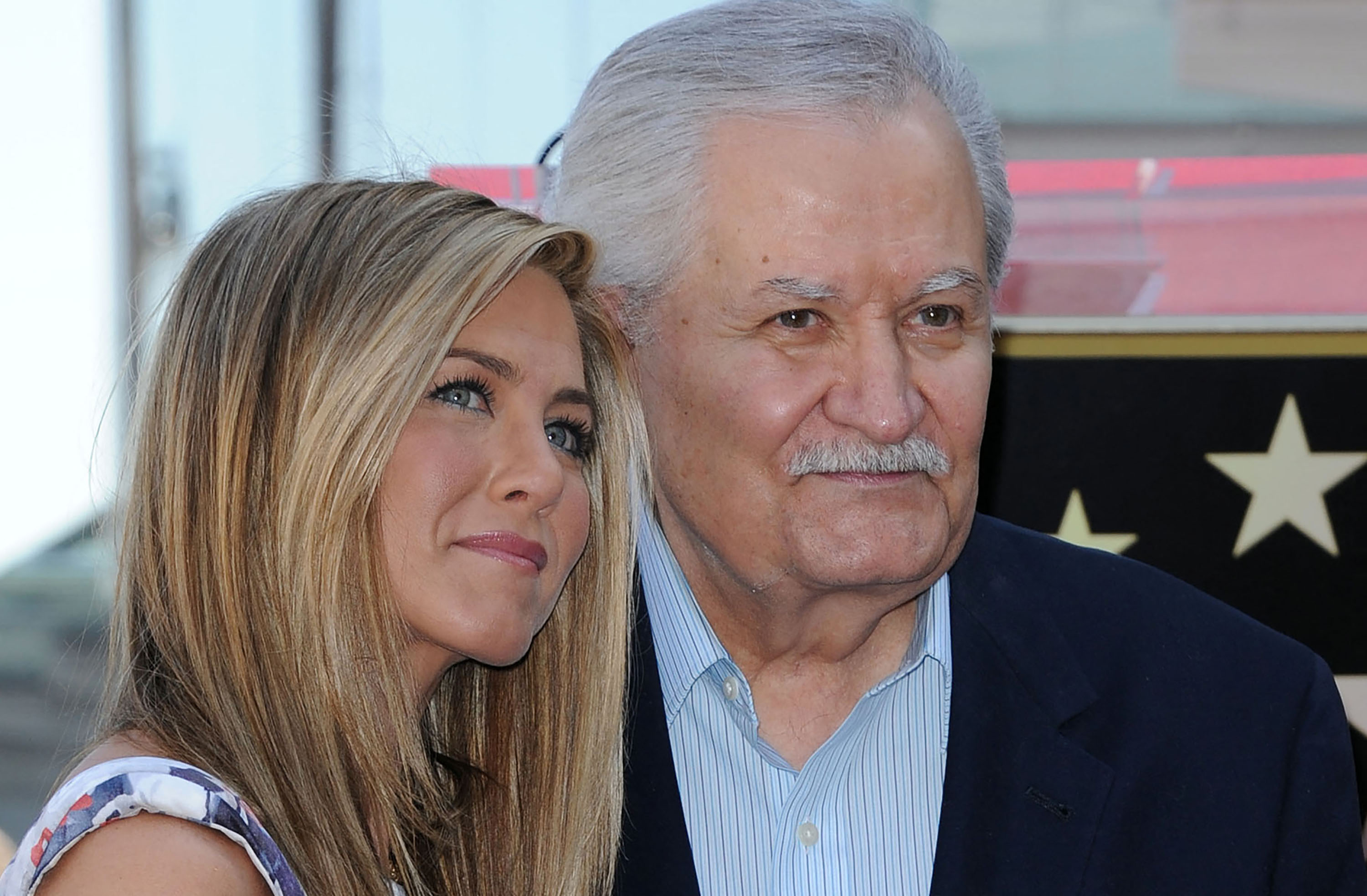 Actor John Aniston with his daughter, actress Jennifer Aniston, in 2012.