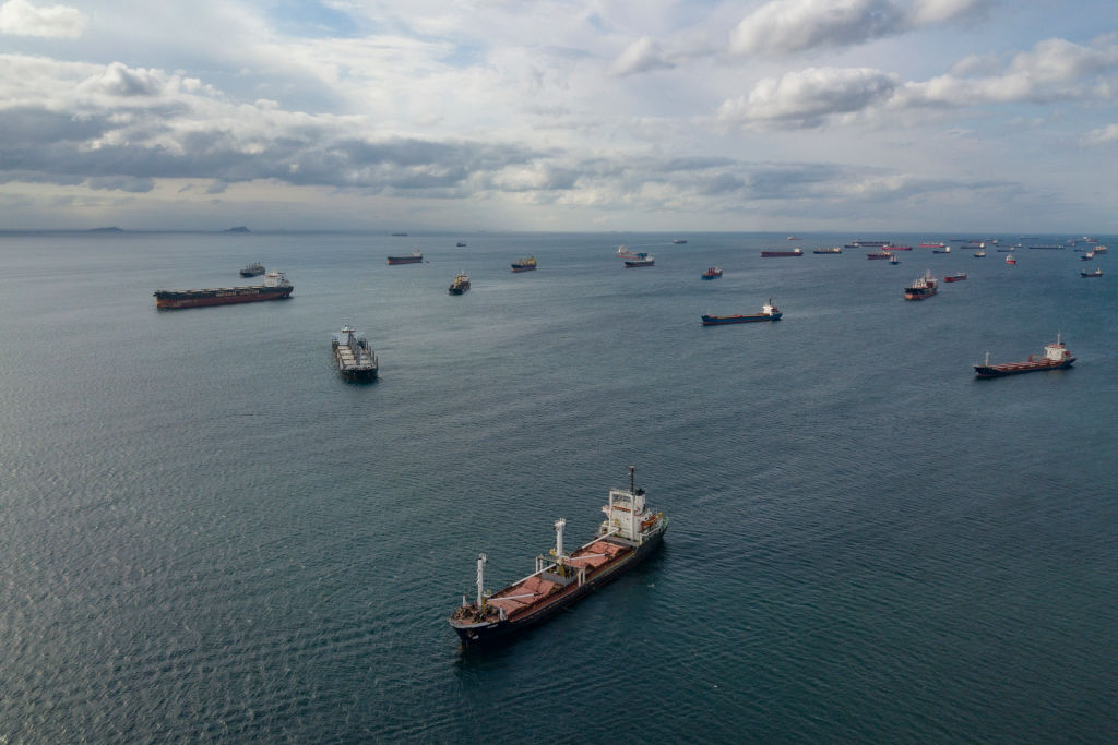 cargo ships on Black Sea