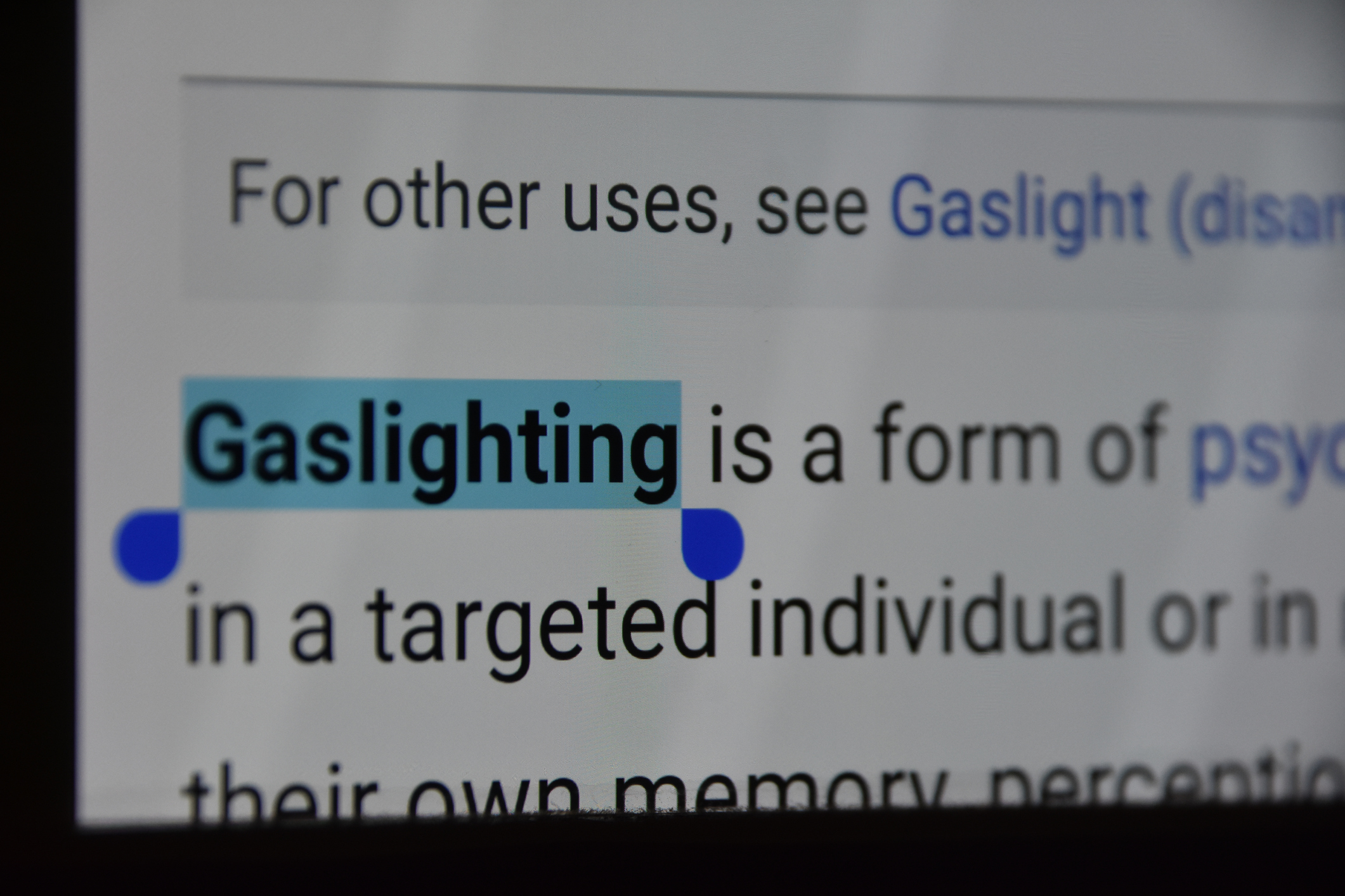 gaslight definition photo