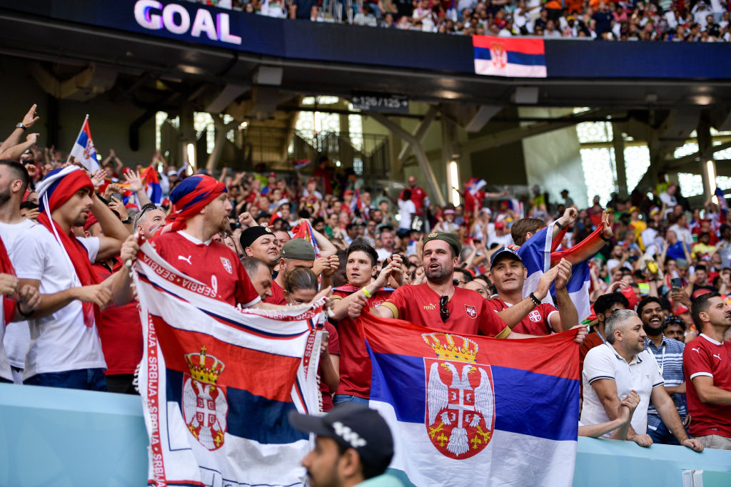 Serbia fans at World Cup