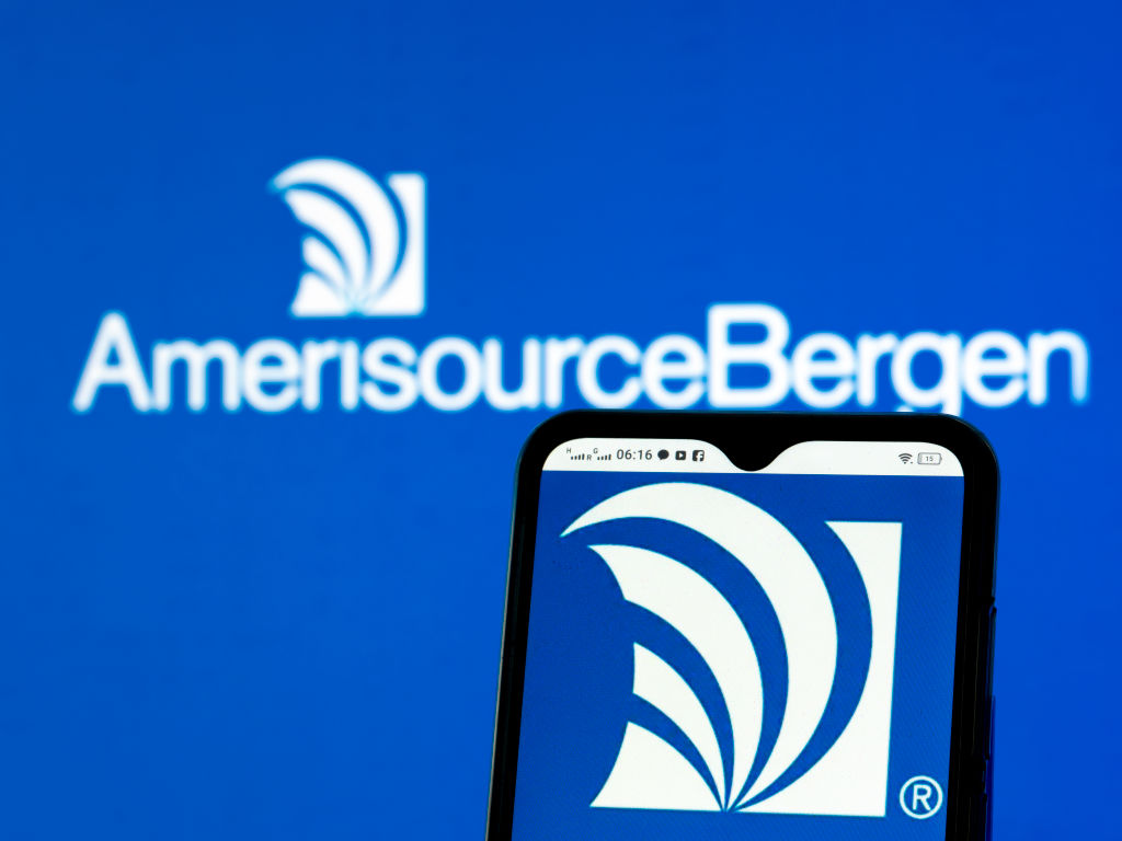 AmerisourceBergen Corporation logo seen displayed on a smartphone.