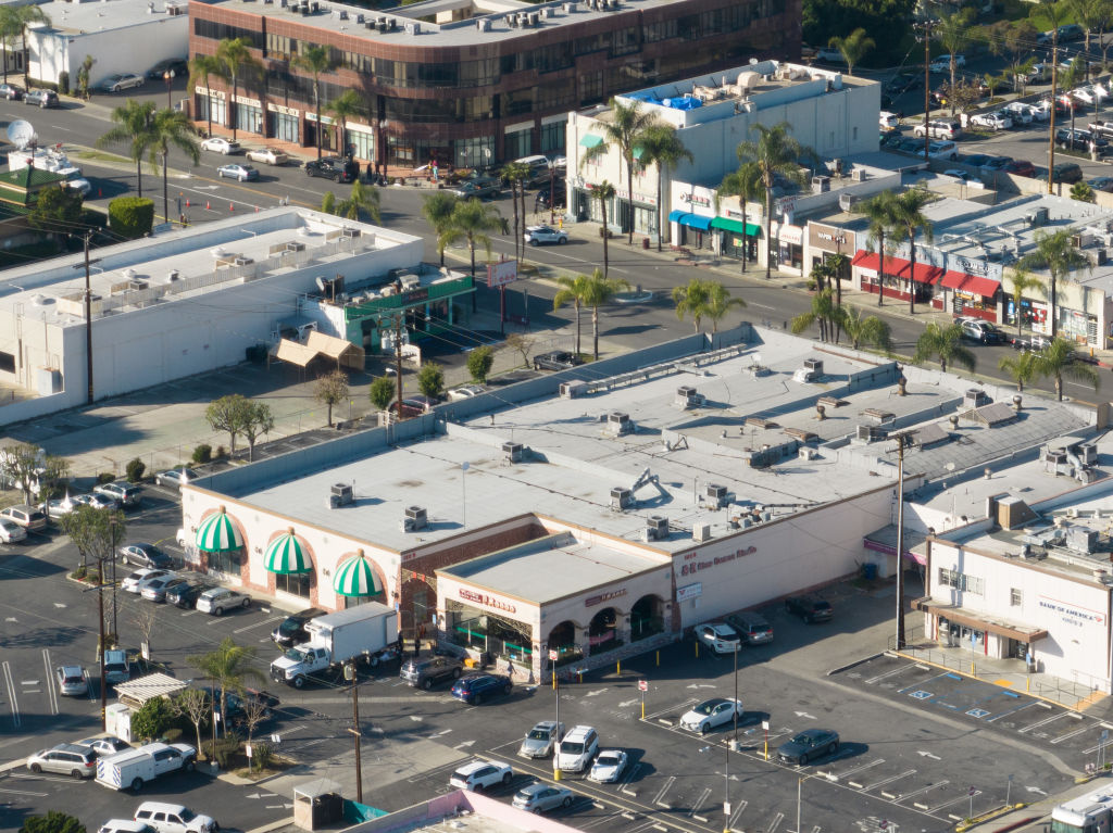 An aerial view of the Star Dance Studio in Monterey Park, California.