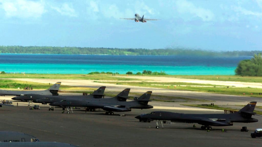 planes on Air base in Diego Garcia.