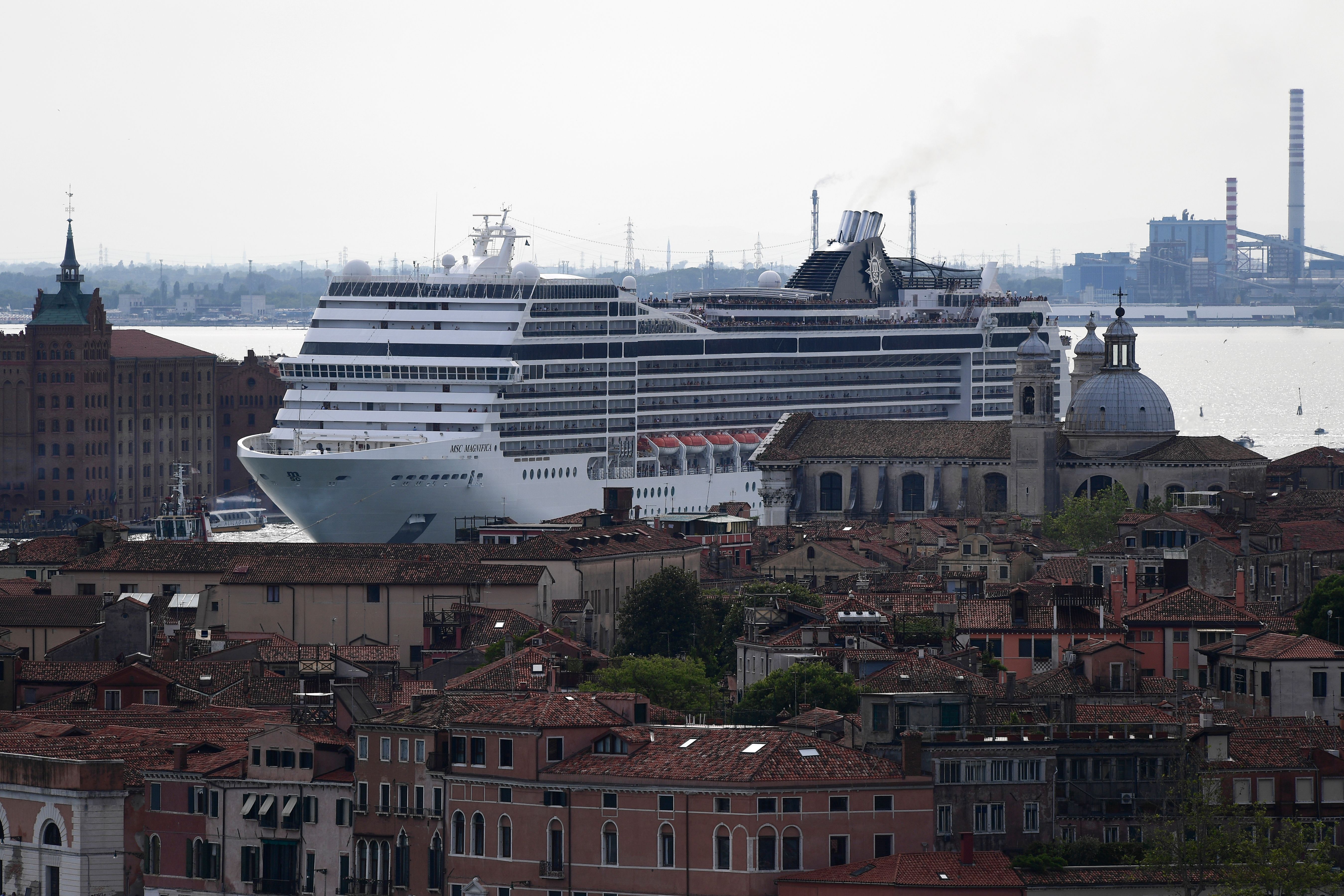 A cruise ship in Venice 