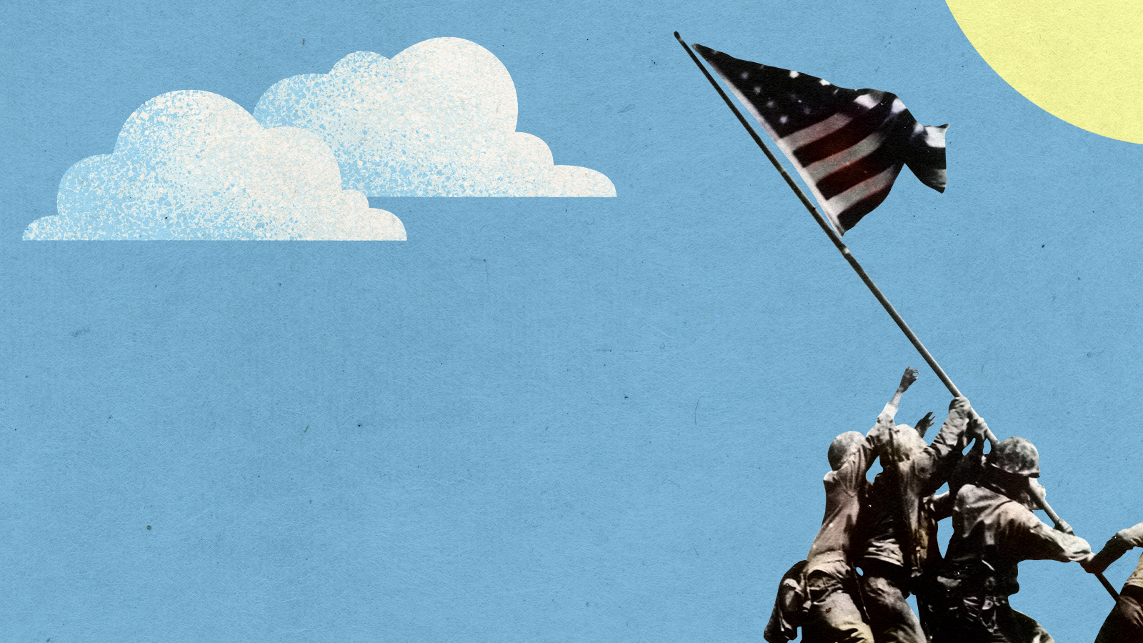 The Iwo Jima flag raising.