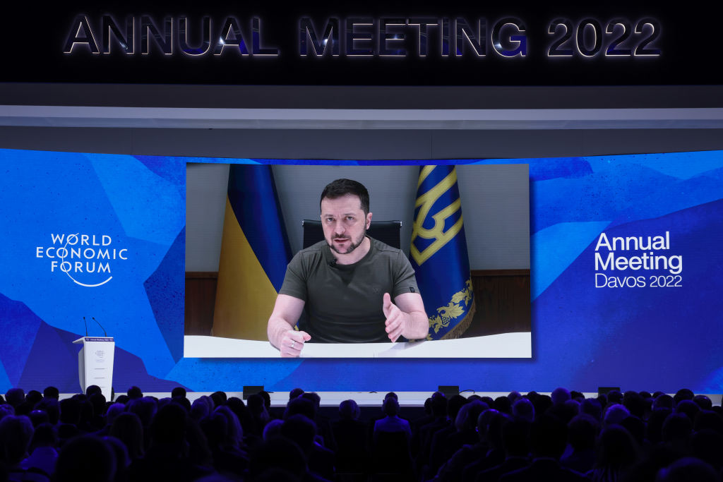 Volodymyr Zelensky addresses Davos forum
