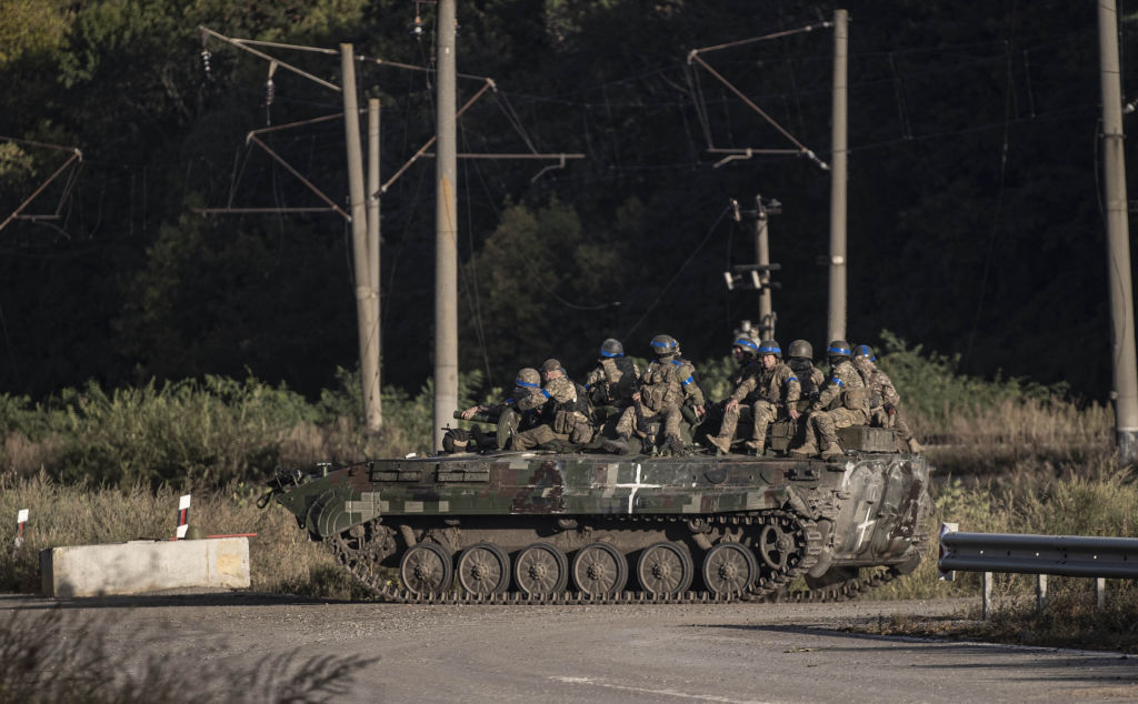 Ukrainian troops in Kharkiv Oblast