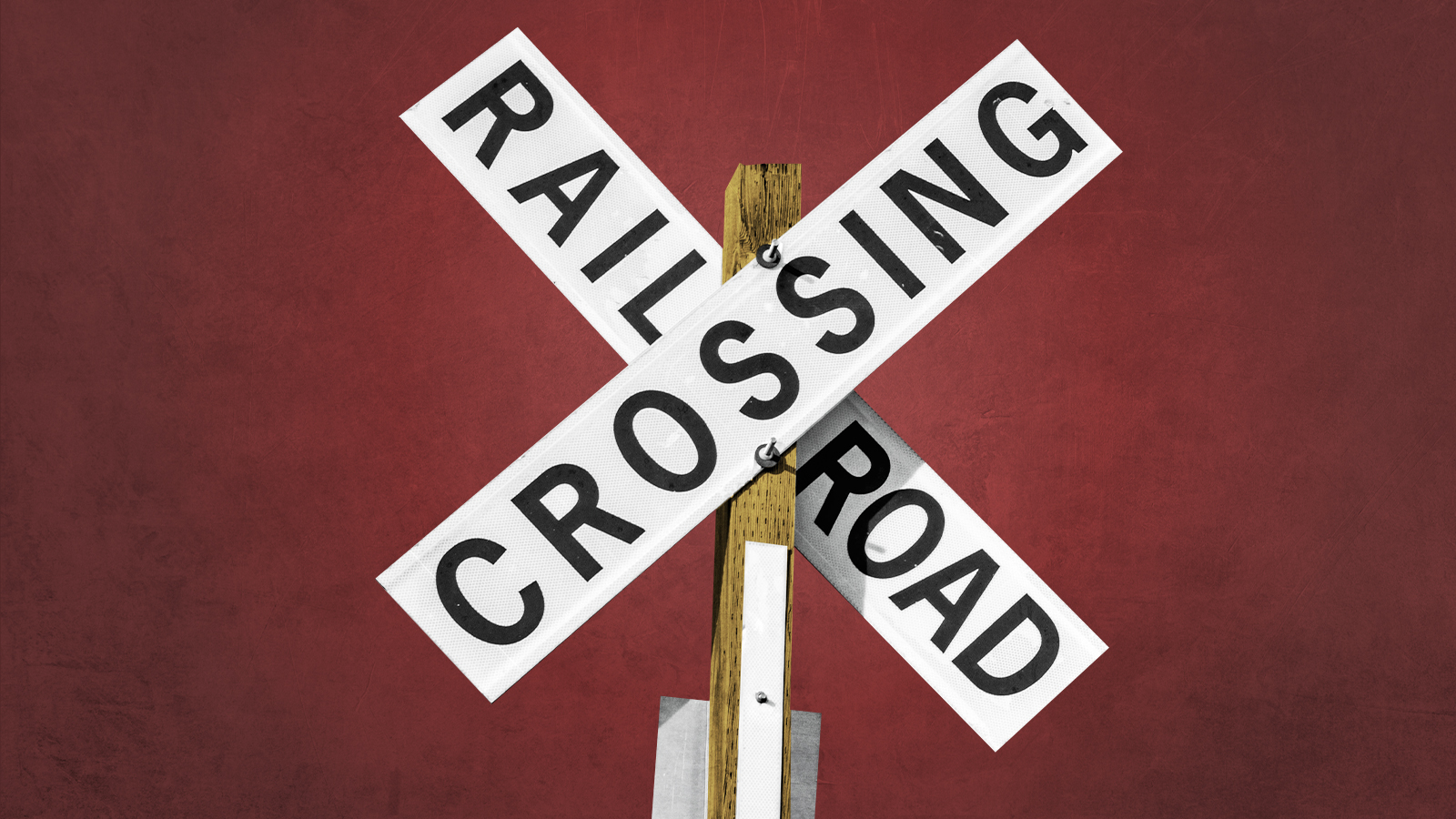 A rail crossing.
