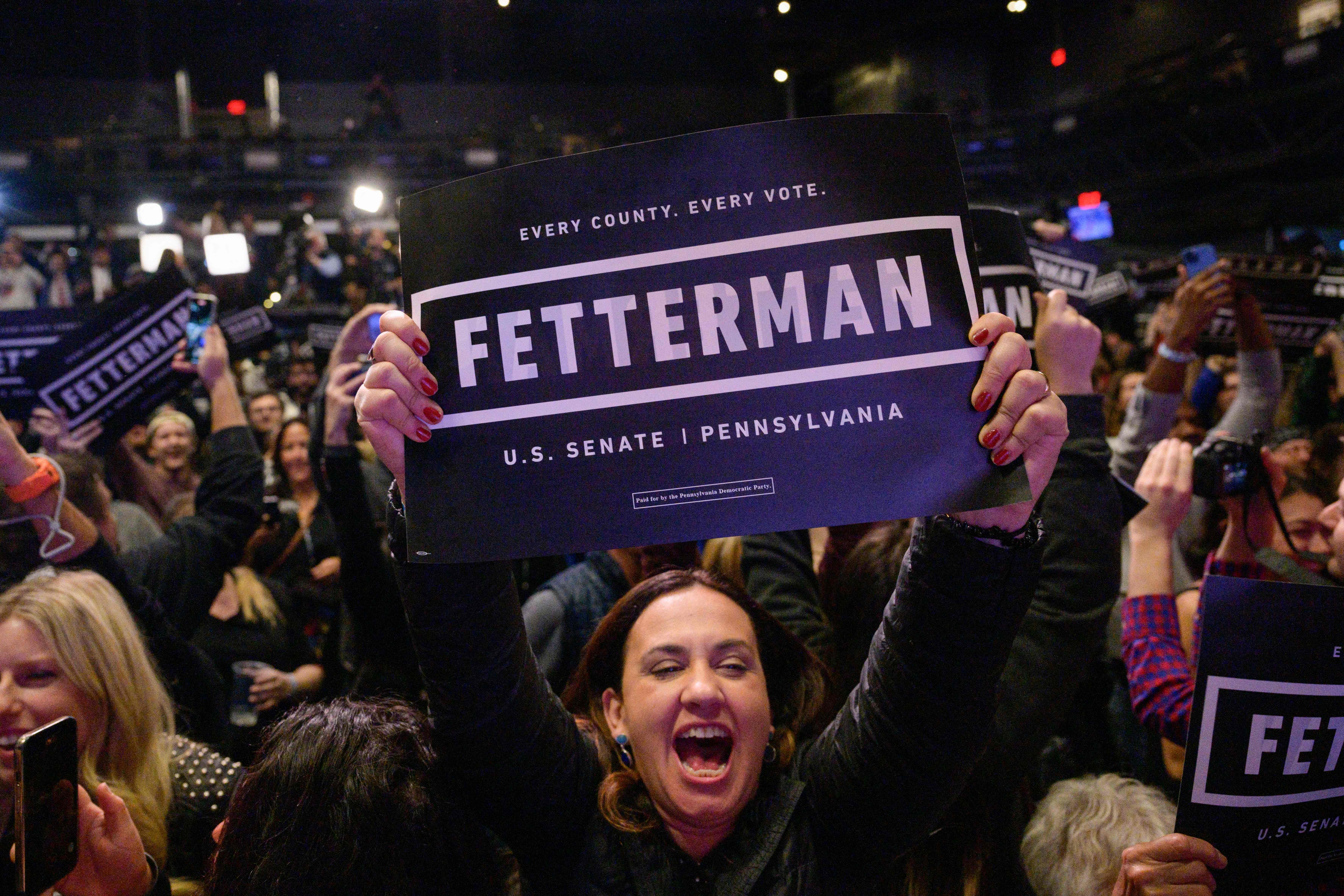 Fetterman supporters