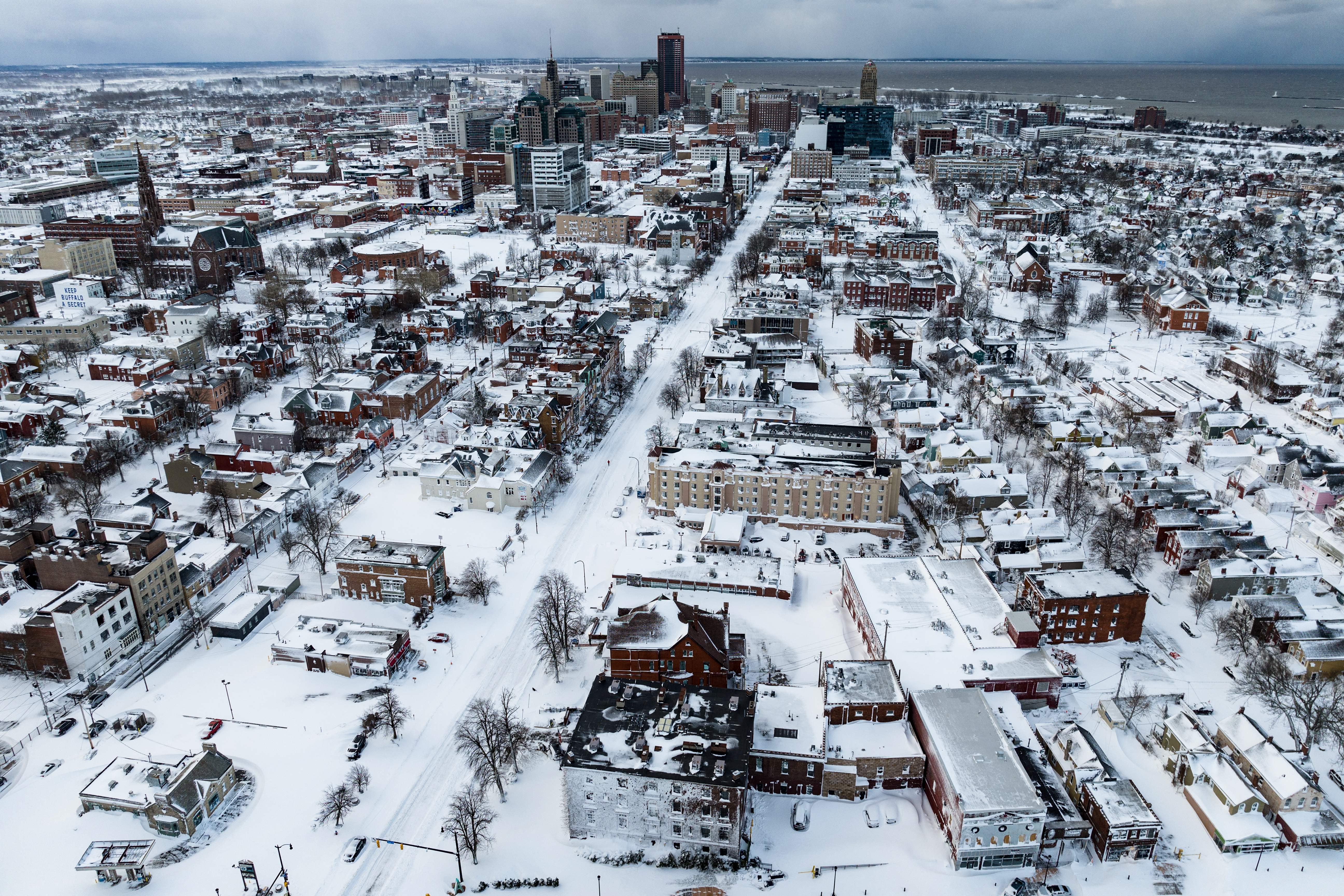 Snow blankets Buffalo, New York