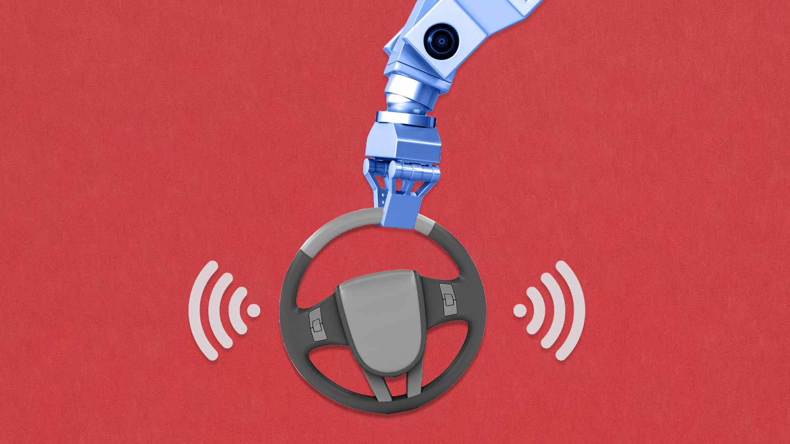 AI arm and a steering wheel.