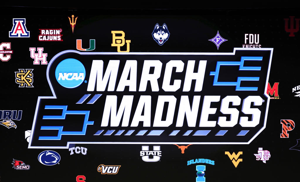 The March Madness logo. 
