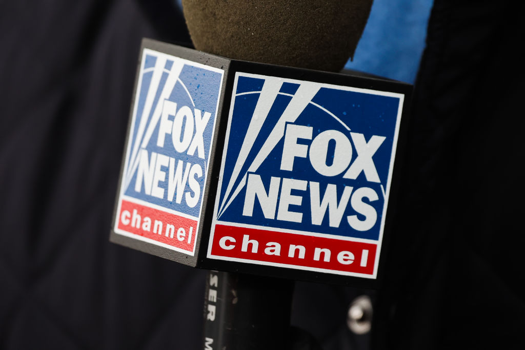 A Fox News-branded microphone.