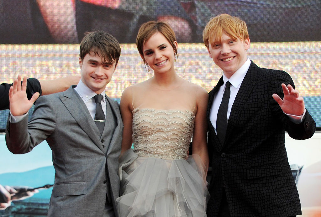 Daniel Radcliffe, Emma Watson and Rupert Grint at the premiere of Harry Potter And The Deathly Hallows Part 2