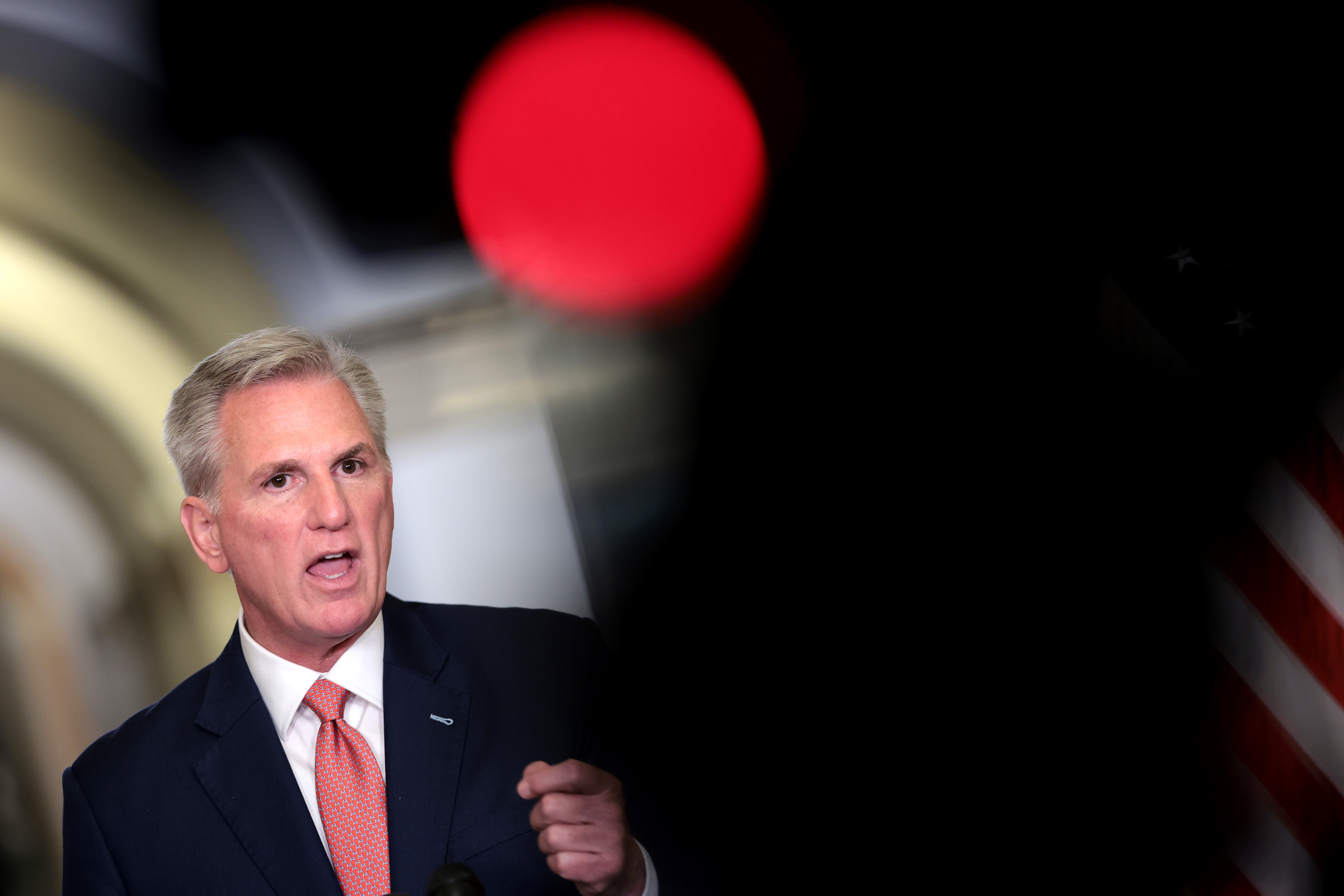 Kevin McCarthy speaking at the U.S. Capitol