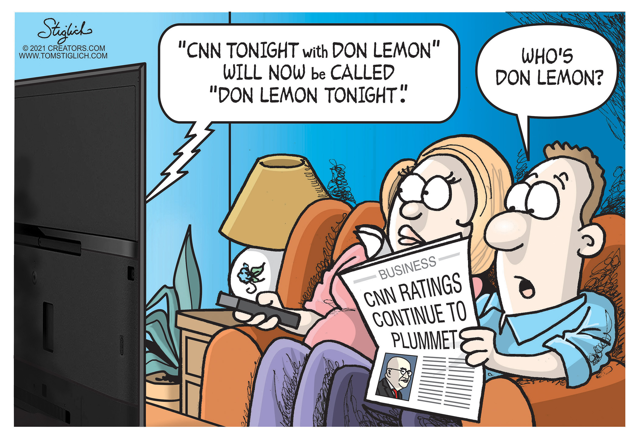 Editorial Cartoon U.S. cnn ratings don lemon