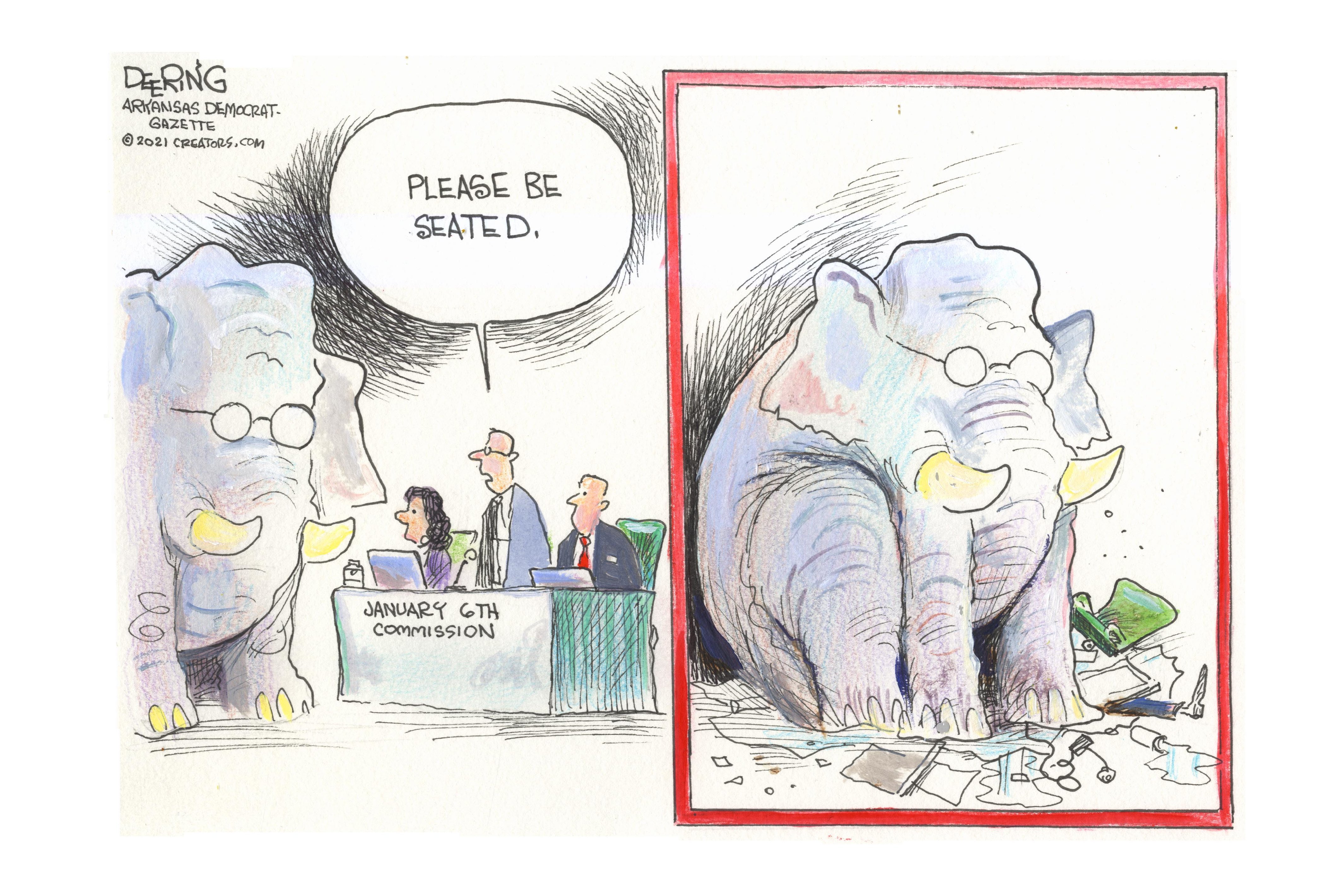 Political Cartoon U.S. gop jan 6 commission